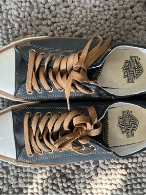 Harley-Davidson Black Sneakers with Brown Laces